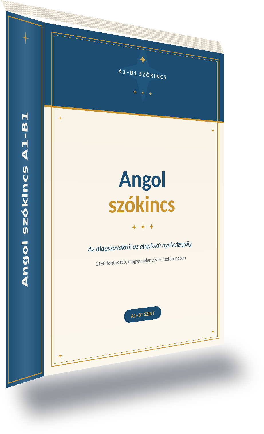 Angol szókincs A1–B1, a leggyakoribb szavak példamondatokkal e-könyv borító